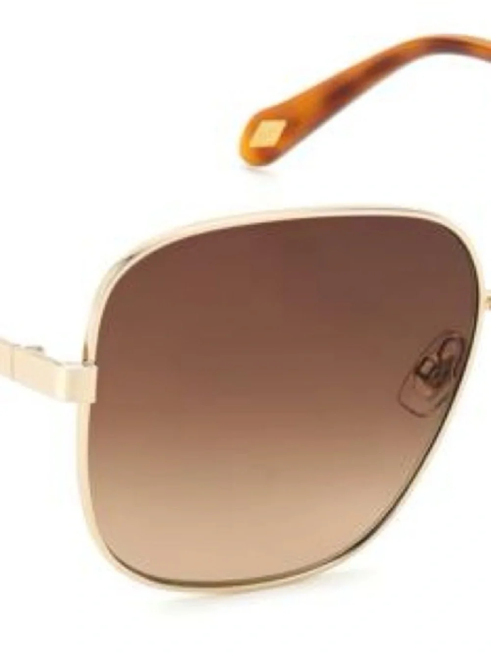 Fossil Billie FOS 2133/G/S Gold Havana Brown Gradient Sunglasses w/ Case - Picture 4 of 5